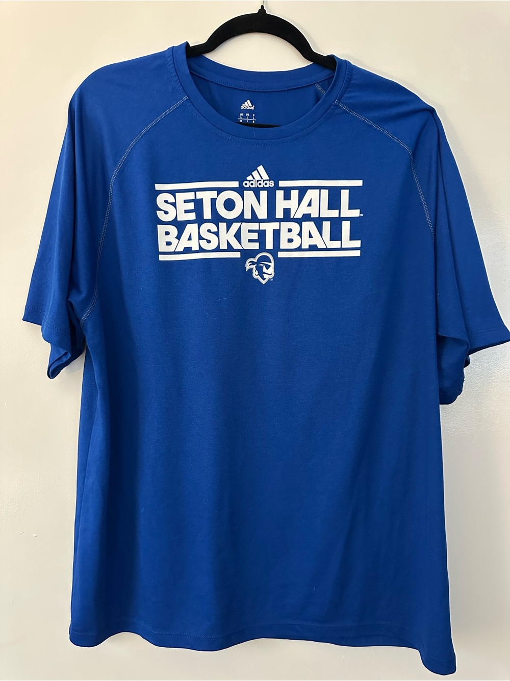 adidas Blue Seton Hall Basketball Short Sleeve Tee